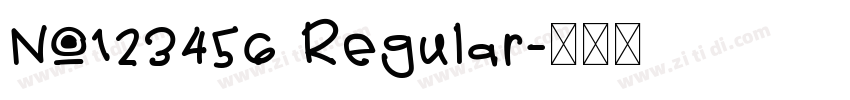 NO123456 Regular字体转换
